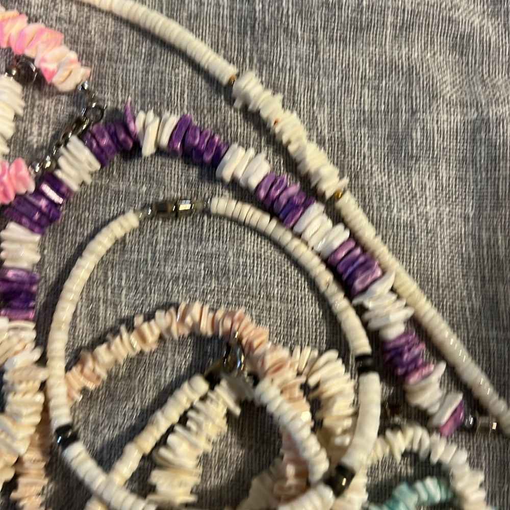 Shell chip bracelet and anklet mix lot - Picture 6 of 6